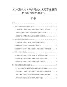 2025及未來5年升降式小太陽取暖器項目投資價值分析報告