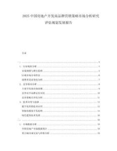2025中國(guó)房地產(chǎn)開(kāi)發(fā)商品牌營(yíng)銷(xiāo)策略市場(chǎng)分析研究評(píng)估規(guī)劃發(fā)展報(bào)告
