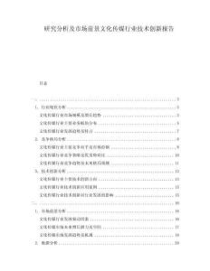 研究分析及市場前景文化傳媒行業技術創新報告