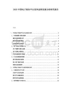 2025中国电子商务平台竞争态势发展分析研究报告
