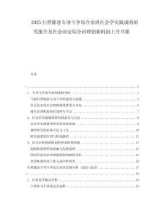 2025掃黑除惡專項(xiàng)斗爭綜合治理社會學(xué)實(shí)踐調(diào)查研究報告及社會治安綜合治理創(chuàng)新機(jī)制上升書籍