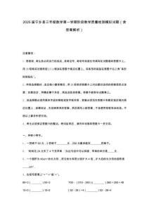 2025屆寧鄉(xiāng)縣三年級數(shù)學(xué)第一學(xué)期階段教學(xué)質(zhì)量檢測模擬試題（含答案解析）