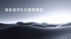 商務(wù)談判禮儀教案精選