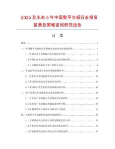 2025及未來5年中國熨平光板行業(yè)投資前景及策略咨詢研究報告