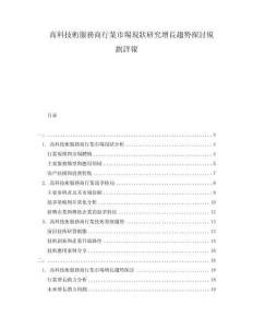 高科技術(shù)服務(wù)商行業(yè)市場現(xiàn)狀研究增長趨勢探討規(guī)劃詳報(bào)