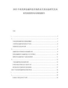 2025中南美洲金融科技市場供求關系動態(tài)研究及未來發(fā)展投資布局規(guī)劃報告