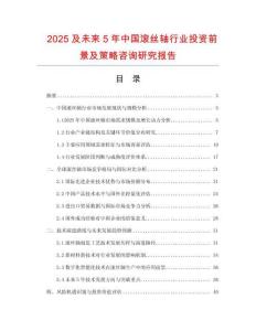 2025及未來5年中國滾絲軸行業投資前景及策略咨詢研究報告