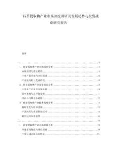 磚茶提取物產(chǎn)業(yè)市場深度調(diào)研及發(fā)展趨勢(shì)與投資戰(zhàn)略研究報(bào)告