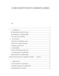 企業數字化轉型中低代碼平臺采納障礙與對策報告