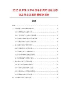 2025及未來(lái)5年中國(guó)手機(jī)殼市場(chǎng)運(yùn)行態(tài)勢(shì)及行業(yè)發(fā)展前景預(yù)測(cè)報(bào)告