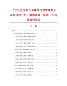 2026及未來5年中國電源管理芯片市場現狀分析（數據調查、監測）及前景探究報告