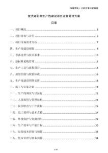 復式碳化物生產線建設項目運營管理方案