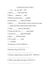 七年級英語綜合語法專項練習