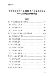 高效健身沙袋行業(yè)2026年產(chǎn)業(yè)發(fā)展現(xiàn)狀及未來發(fā)展趨勢分析研究