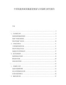 中国氢能基础设施建设规划与市场潜力研究报告