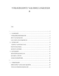 中國氯系漂洗劑替代產品技術路線與市場接受度調查