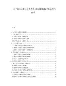 電子病歷標(biāo)準(zhǔn)化建設(shè)進(jìn)程與醫(yī)療機(jī)構(gòu)數(shù)字化轉(zhuǎn)型白皮書