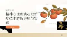 精神心理疾病心理治療技術(shù)解析講座與實踐