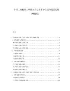 中國工業(yè)機(jī)器人軟件開發(fā)行業(yè)市場供需與發(fā)展趨勢分析報告