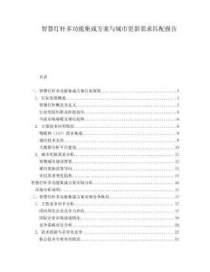 智慧灯杆多功能集成方案与城市更新需求匹配报告