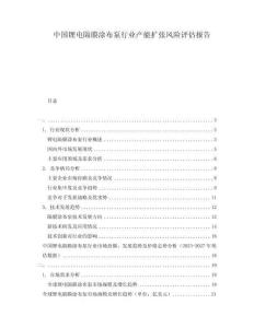 中国锂电隔膜涂布泵行业产能扩张风险评估报告