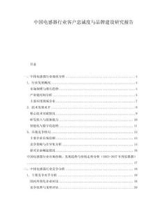 中國電感器行業(yè)客戶忠誠度與品牌建設(shè)研究報告