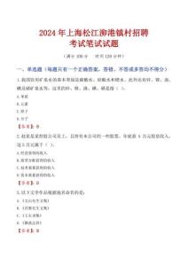 上海松江泖港鎮(zhèn)村招聘考試真題2024