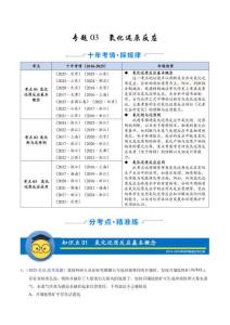 十年（2016-2025）高考化學真題分類匯編（全國通用）專題03 氧化還原反應（學生版）