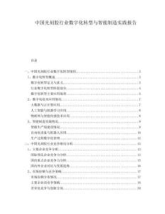 中國(guó)光刻膠行業(yè)數(shù)字化轉(zhuǎn)型與智能制造實(shí)踐報(bào)告