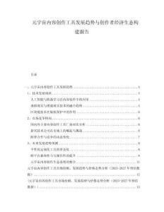 元宇宙內(nèi)容創(chuàng)作工具發(fā)展趨勢(shì)與創(chuàng)作者經(jīng)濟(jì)生態(tài)構(gòu)建報(bào)告