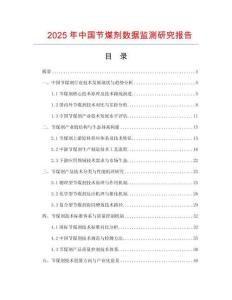 2025年中國節煤劑數據監測研究報告