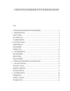 中國體育明星同款裝備粉絲經(jīng)濟(jì)變現(xiàn)渠道深度剖析