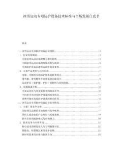 冰雪运动专项防护设备技术标准与市场发展白皮书
