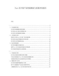 Fast芯片組產品性能測試與質量評估報告