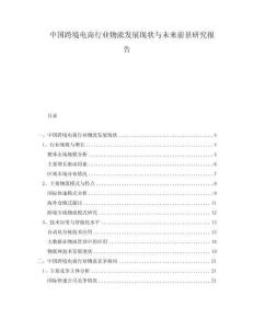 中國(guó)跨境電商行業(yè)物流發(fā)展現(xiàn)狀與未來(lái)前景研究報(bào)告