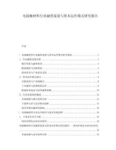 電接觸材料行業(yè)融資渠道與資本運(yùn)作模式研究報(bào)告
