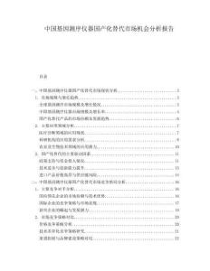 中國基因測序儀器國產化替代市場機會分析報告