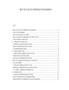 數(shù)字考古技術(shù)文物修復應用實踐報告