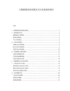 大數(shù)據(jù)服務(wù)商業(yè)模式與行業(yè)滲透率報(bào)告