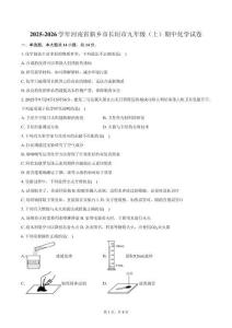 2025-2026學年河南省新鄉市長垣市九年級（上）期中化學試卷（含答案）