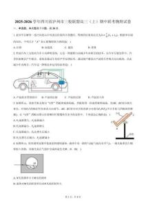 2025-2026學年四川省瀘州市三校聯盟高三（上）期中聯考物理試卷（11月）（含答案）