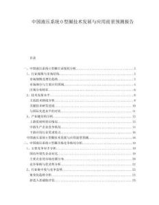 中國液壓系統(tǒng)O型圈技術(shù)發(fā)展與應(yīng)用前景預(yù)測(cè)報(bào)告
