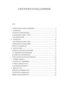中國多學(xué)科協(xié)作診療醫(yī)院示范案例剖析