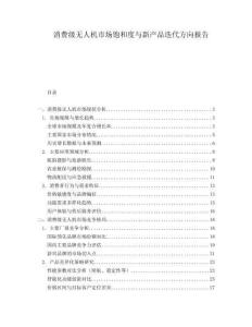 消费级无人机市场饱和度与新产品迭代方向报告