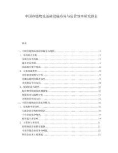 中國冷鏈物流基礎(chǔ)設(shè)施布局與運(yùn)營效率研究報告
