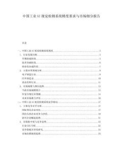 中國工業AI視覺檢測系統精度要求與市場細分報告