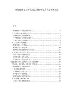 智能能源行業(yè)市場發(fā)展現(xiàn)狀分析及前景預(yù)測報告