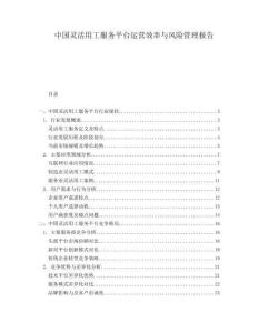 中國靈活用工服務(wù)平臺運(yùn)營效率與風(fēng)險(xiǎn)管理報(bào)告
