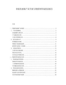 智能傳感器產(chǎn)業(yè)升級與物聯(lián)網(wǎng)終端需求報告