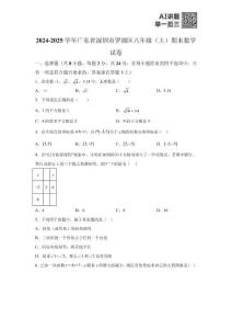 精品解析：广东省深圳市罗湖区2024-2025学年八年级上学期期末数学试卷-A4答案卷尾
